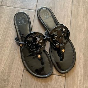 Tory Burch Miller Black Sandals Size 10 M